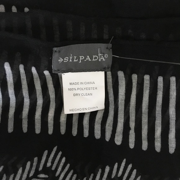 Silpada NEW Black/White Scarf - Picture 2 of 3